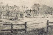 Camille Pissarro, Field with mill at Osny